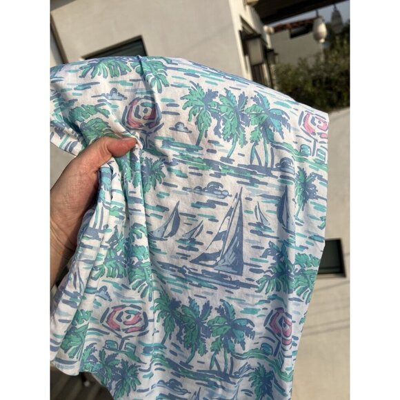 Vineyard Vines slim fit Murray SS tropical Ocean Terrace sailing shirt XL beach - Picture 2 of 10